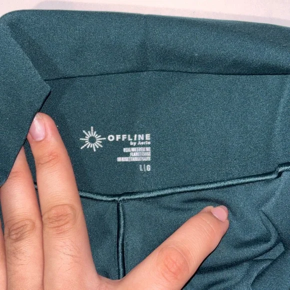 Aerie Deep Teal Corssover Legging - Picture 6 of 6